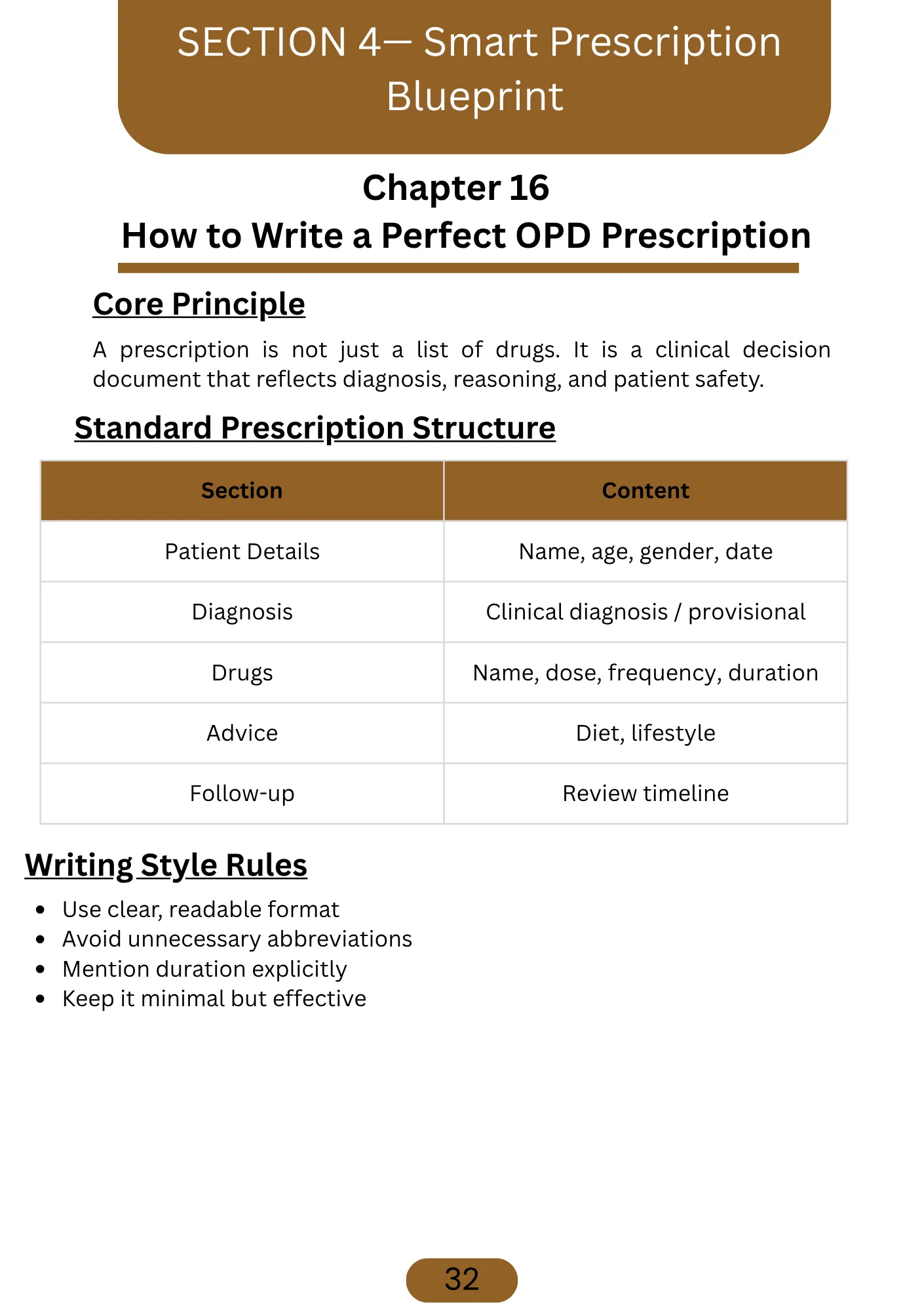 Sample page from OPD Clinical Mastery System